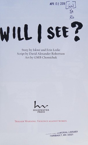 Will I See (2016, Portage & Main Press)