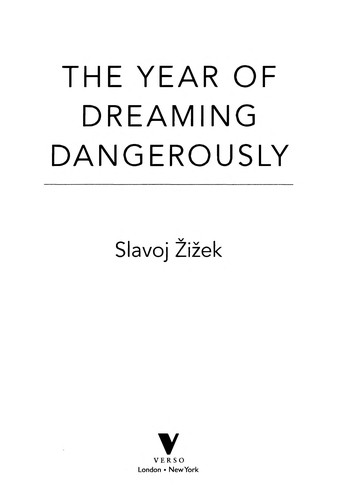 The year of dreaming dangerously (2012, Verso)