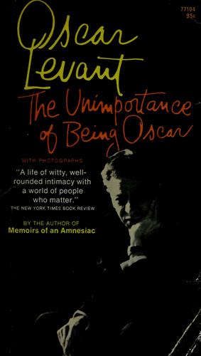 The unimportance of being Oscar. (1968, Putnam)