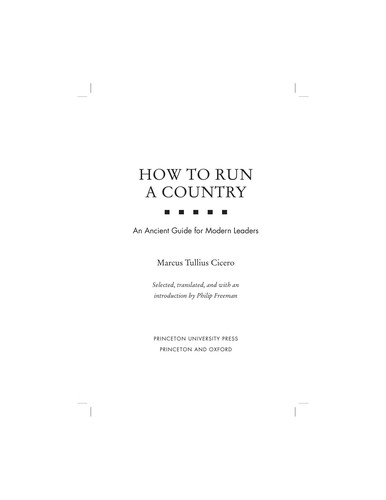 How to run a country (2013, Princeton University Press)