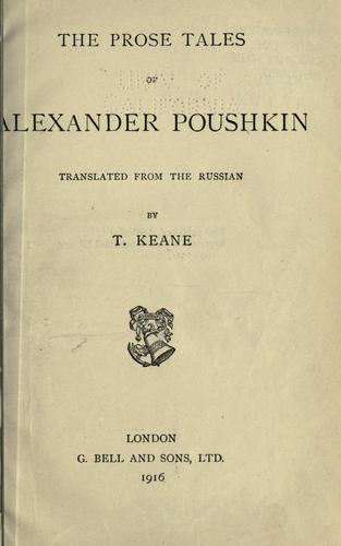 Alexander Pushkin: The prose tales of Alexander Poushkin (1916, G. Bell)