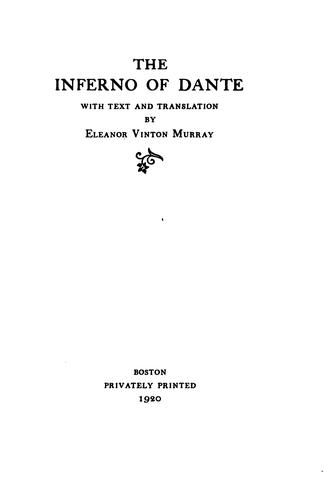 Dante Alighieri: The Inferno (1920, [s.n.])