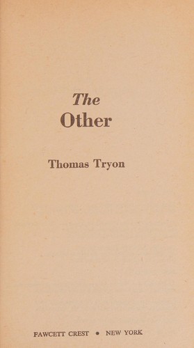 Thomas Tryon: The Other (1971, Fawcett Crest)