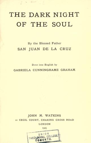 John of the Cross: The dark night of the soul (1905, J.M. Watkins)