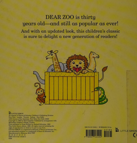 Rod Campbell: Dear zoo (Hardcover, 1982, Little Simon)