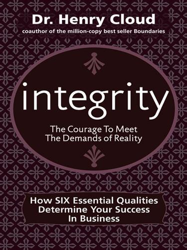 Henry Cloud: Integrity (EBook, 2006, HarperCollins)