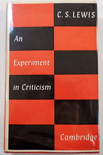 C. S. Lewis: An Experiment in Criticism (Hardcover, 1961, Cambridge University Press)