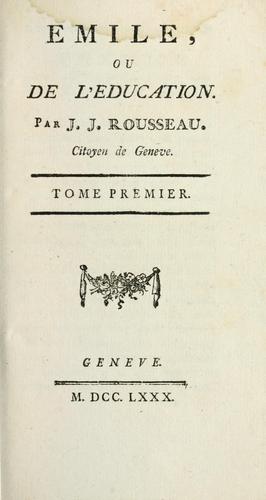 Jean-Jacques Rousseau: Emile (1780)