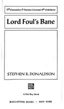 Stephen R. Donaldson: Lord Foul'sbane (1977, Ballantine Books)