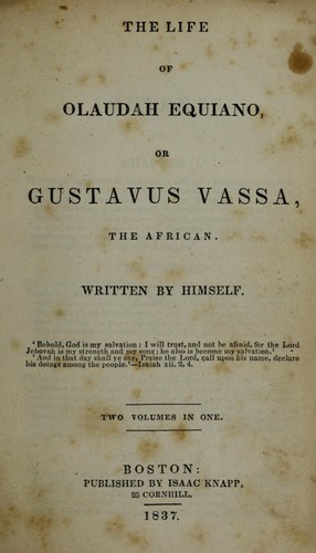 Olaudah Equiano: The life of Olaudah Equiano (1837, I. Knapp)