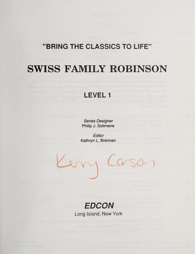 Johann David Wyss: Swiss Family Robinson (Paperback, 2003, Edcon Pub Group)