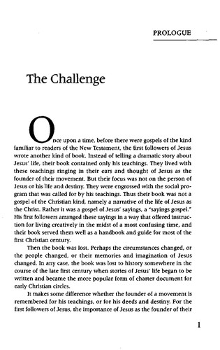 Burton L. Mack: The lost gospel (1993, HarperSanFrancisco)