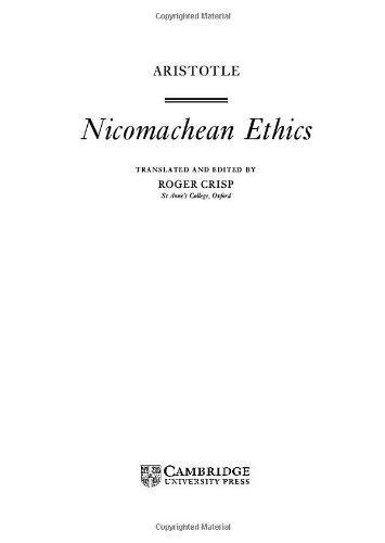 Aristotle: Nicomachean ethics (2000)
