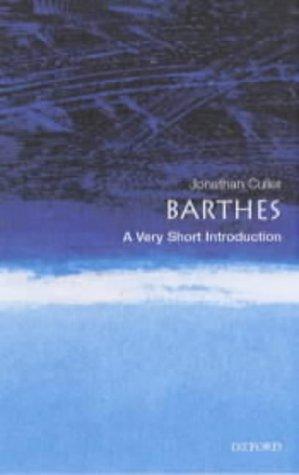 Jonathan D. Culler, Jonathan Culler: Barthes (2002, Oxford University Press, USA)