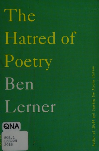 The hatred of poetry (2016)