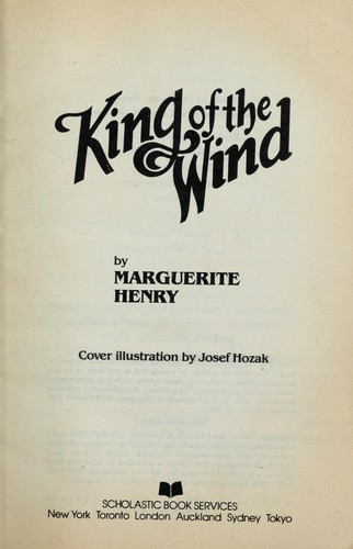 King of the wind (1984, Scholastic)