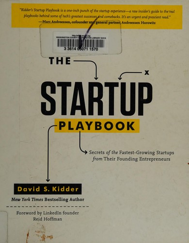 David S. Kidder: The startup playbook (2013, Chronicle Books)