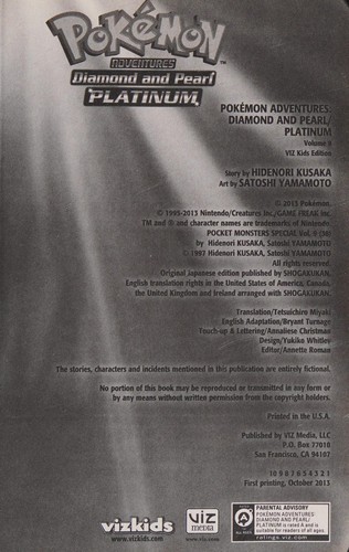 Hidenori Kusaka: Pokémon adventures (2013, VIZ Kids, VIZ Media, LLC)