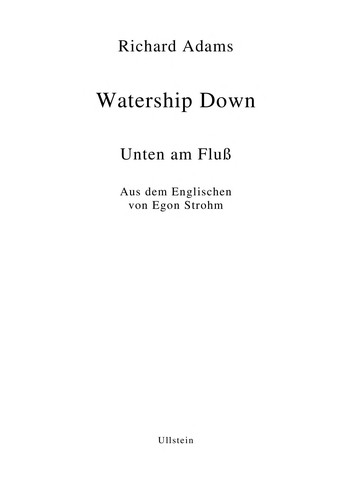 Richard Adams: Watership down (German language, 2001, Ullstein)