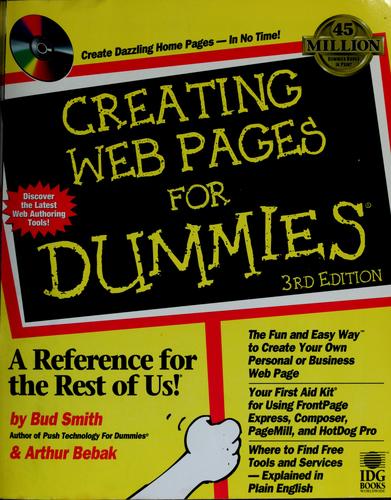 Bud E. Smith: Creating Web pages for dummies (1998, IDG Books Worldwide)