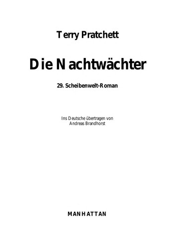 Der Nachtwa chter (German language, 2003, Manhattan)