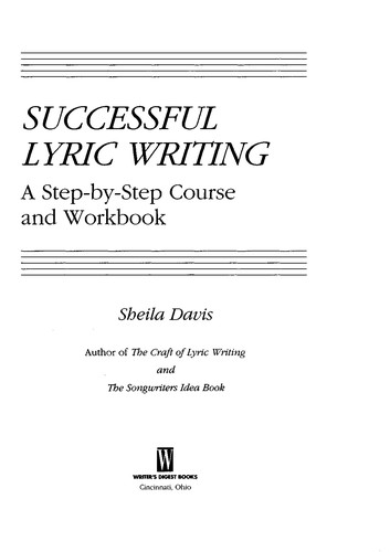 Sheila Davis: Successful Lyric Writing (Paperback, Beekman Books Inc)