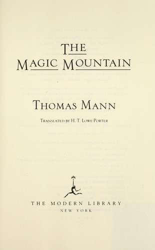 The magic mountain (1992, The Modern Library)