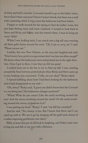 Wells, Rebecca: The crowning glory of Calla Lily Ponder (2009, HarperCollins)