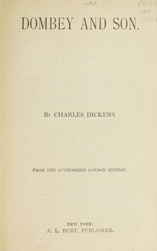 Charles Dickens: Dombey and son (1900, A.L. Burt, Publisher)