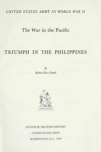 Robert Ross Smith: Triumph in the Philippines (1991, Center of Military History, U.S. Army, For sale by the Supt. of Docs., U.S. G.P.O.)