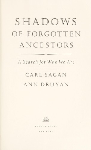 Shadows of forgotten ancestors (1992, Random House)