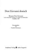 Wolfgang Amadeus Mozart: Don Giovanni deutsch (German language, 1993, Academia Verlag)