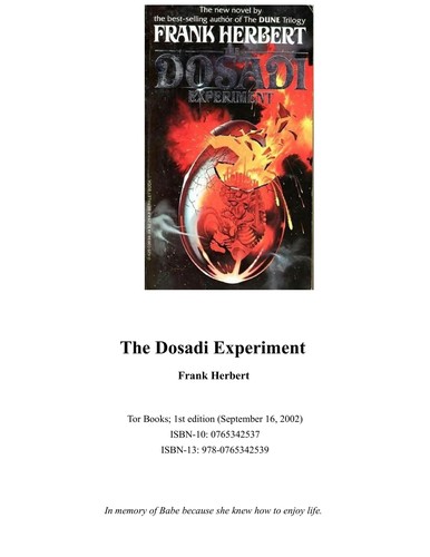 Frank Herbert: The Dosadi experiment (1977, Putnam)