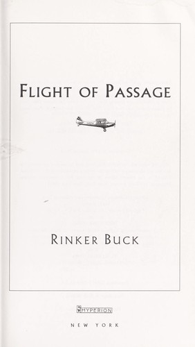 Rinker Buck: Flight of passage (Paperback, 1997, Hyperion)