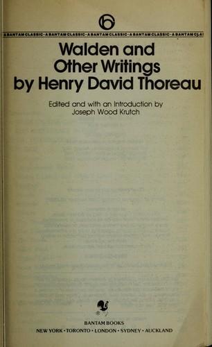 Henry David Thoreau: Walden and other writings (1981)