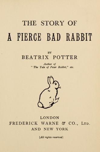 The story of a fierce bad rabbit (1906)