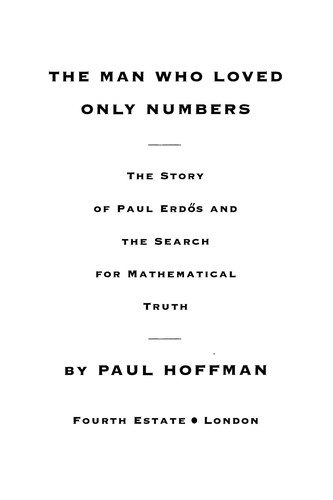 The man who loved only numbers (1999, Fourth Estate)