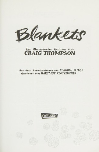 Craig Thompson: Blankets (German language, 2015, Carlsen)