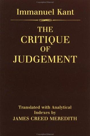 Immanuel Kant: The critique of judgement (1980, Clarendon Press)