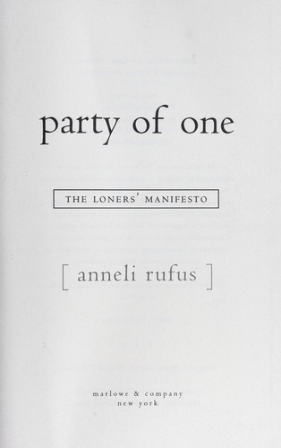 Party of one (2003, Marlowe & Co.)