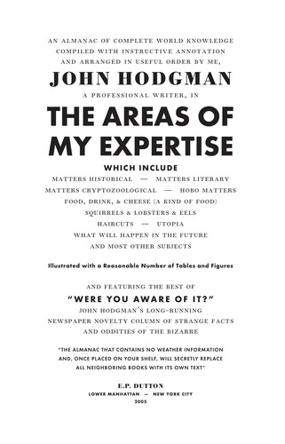The areas of my expertise (EBook, 2006, Riverhead, Turnaround [distributor])