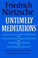 Friedrich Nietzsche: Untimely meditations (1983, Cambridge University Press)