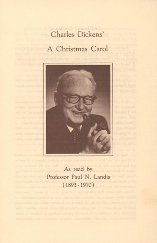 Charles Dickens: A Christmas Carol (1970, Paul N. Landis Memorial Fund)