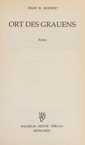 Ort des Grauens (German language, 1993, Heyne)