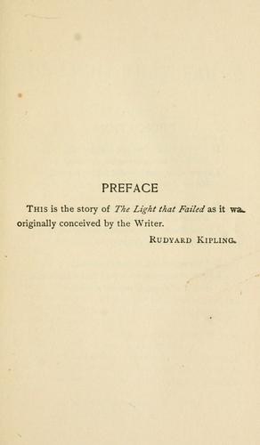 Rudyard Kipling: The  light that failed (1910, Manhattan Press)