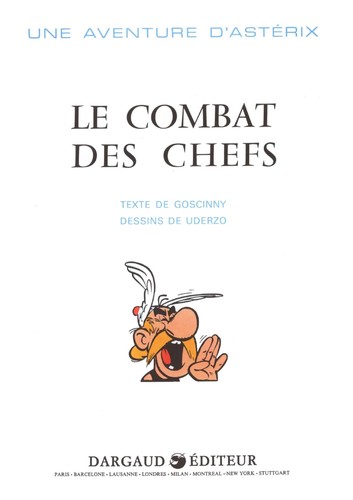 René Goscinny: Le combat des chefs (French language, 2005, Hachette)