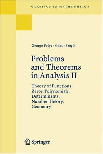 Problems and Theorems in Analysis. Volume II (Paperback, 2004, Springer)