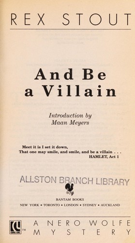 And be a villain (1994, Bantam)