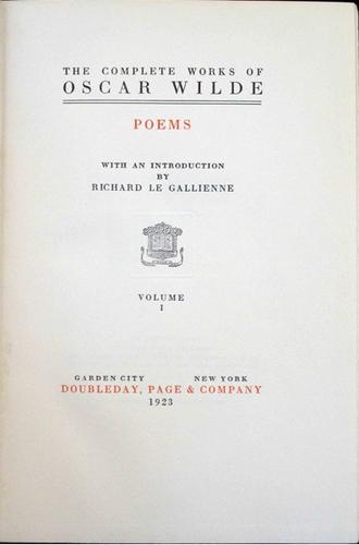 The complete works of Oscar Wilde... (1923, Doubleday, Page)