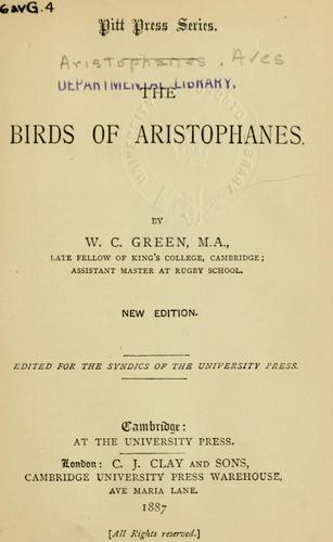 Aristophanes: The birds (Ancient Greek language, 1887, Univ. Pr.)